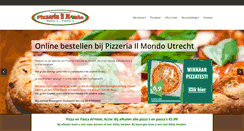 Desktop Screenshot of pizzeriailmondo.nl